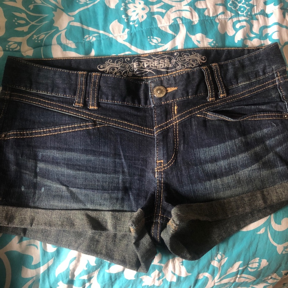 Express Blue Jean Shorts